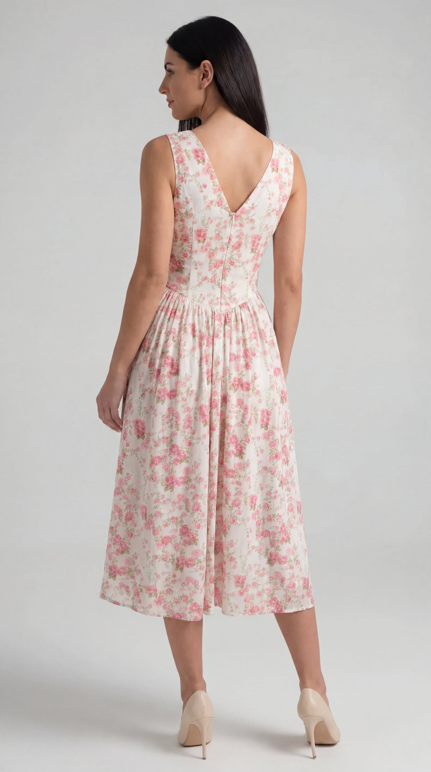 Vestido midi con escote en V Cassiopeia