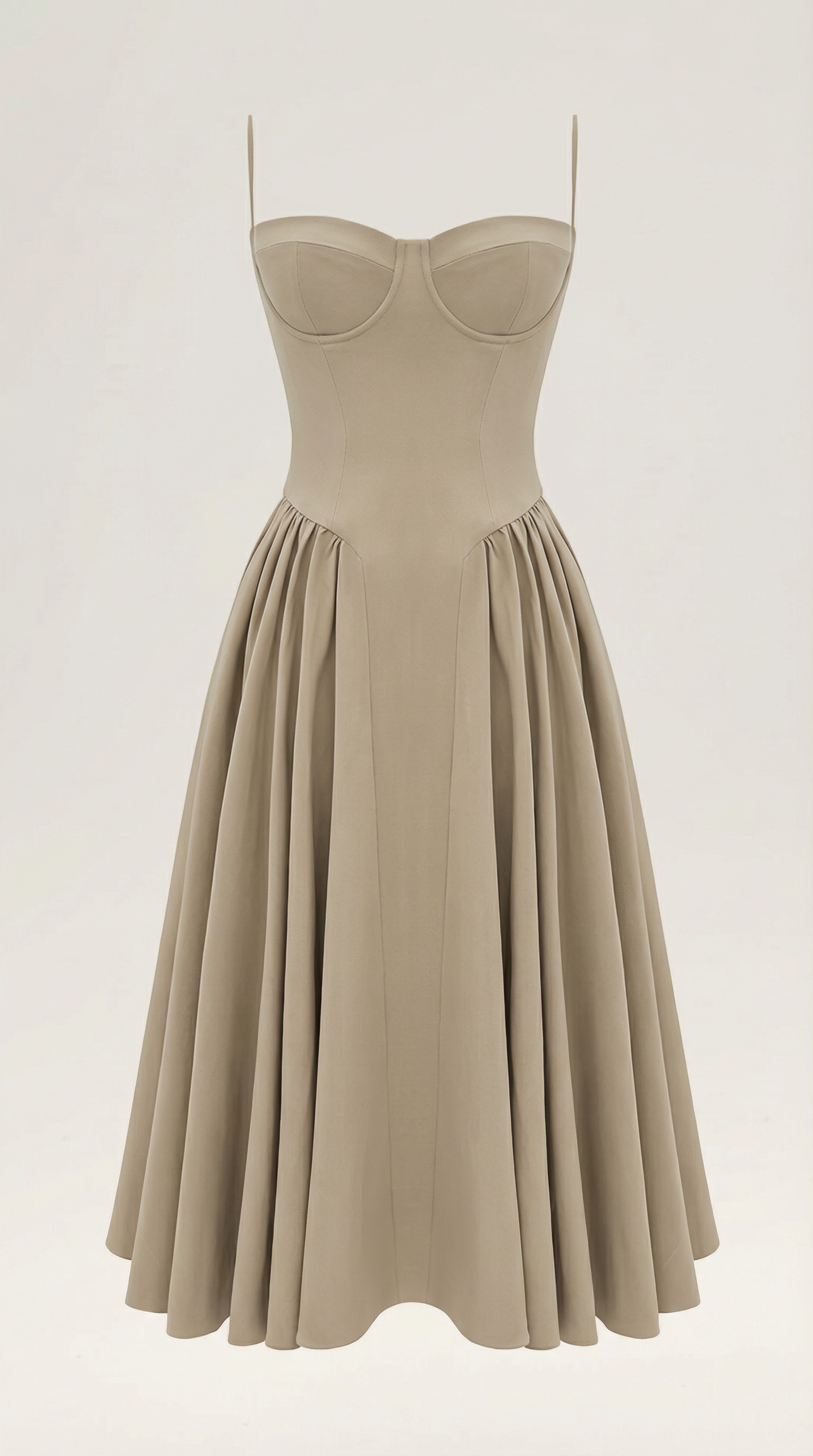 Vestido midi con corsé Odette