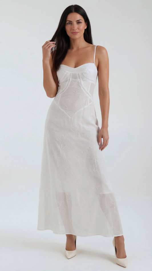 Vestido largo de encaje Arabelle