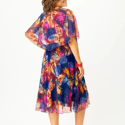 BÁRBARA | VESTIDO CÓMODO DE GASA TALLA GRANDE