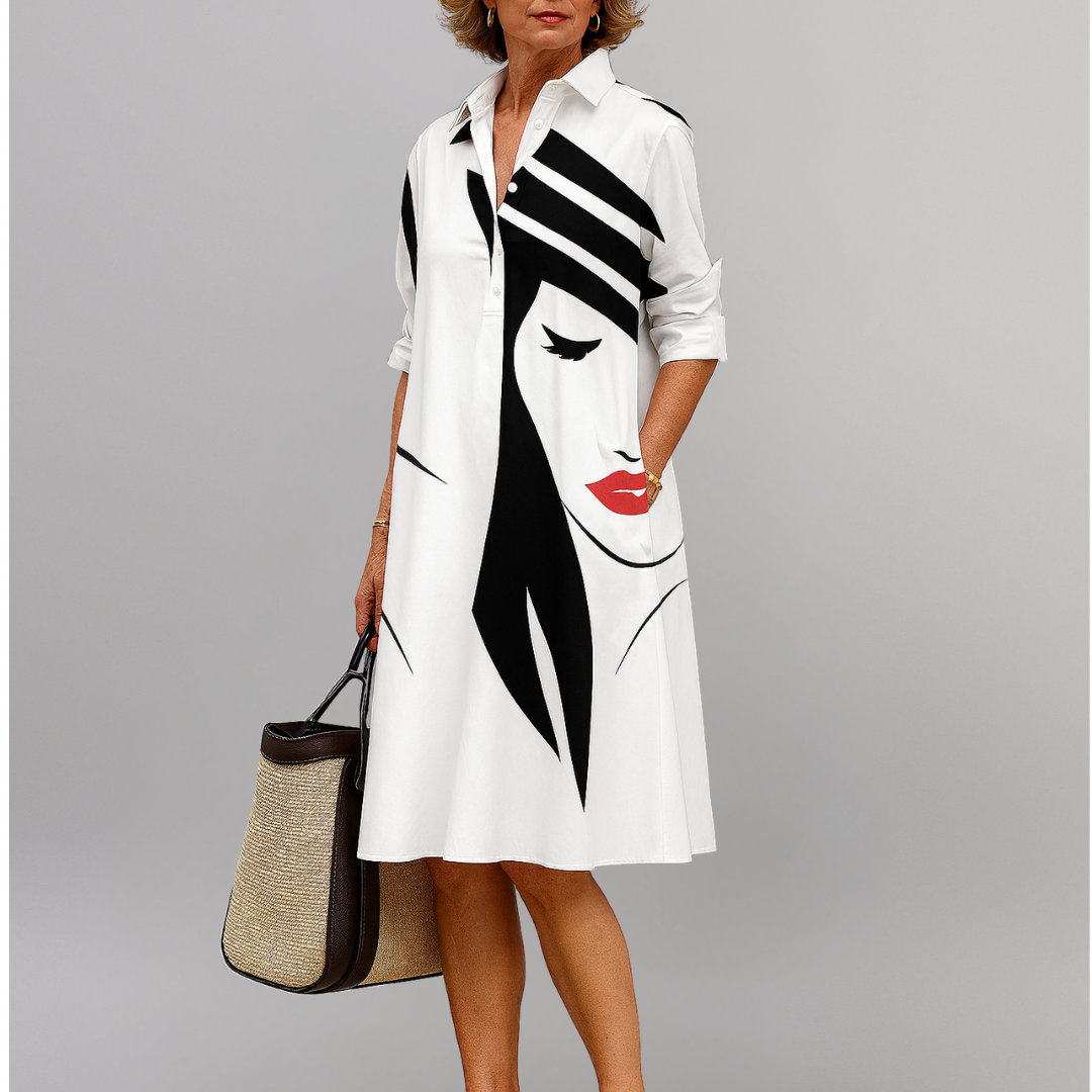 Paloma | Vestido midi artístico