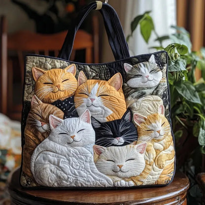 Bolso Artisanal Acolchado - Gatos Dormidos