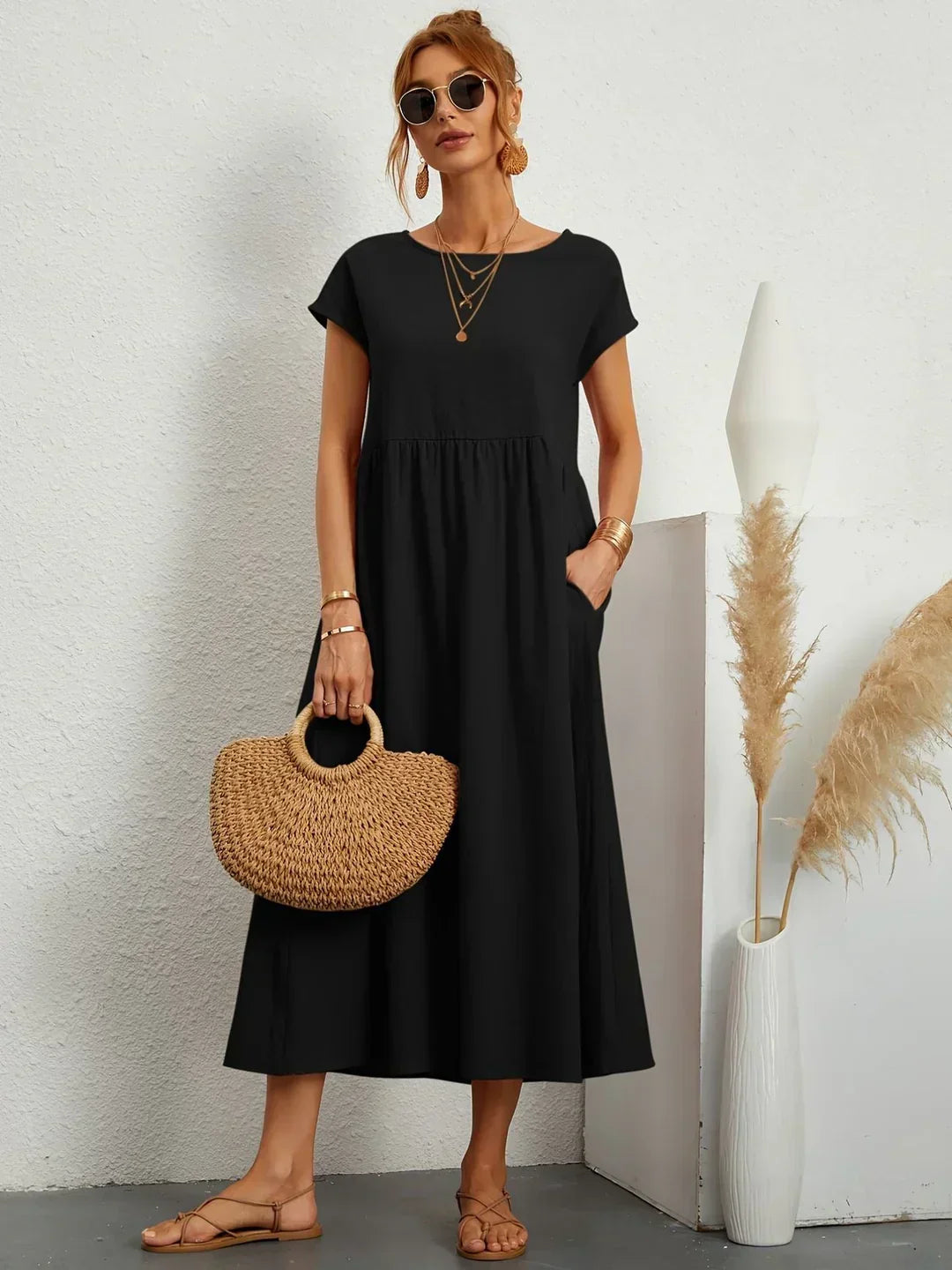 Valentina - Elegante vestido midi favorecedor