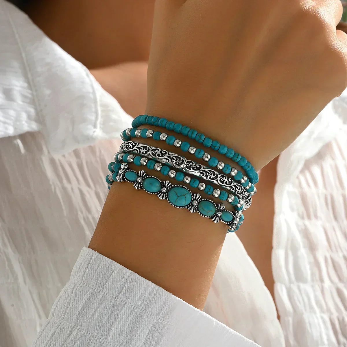 Valentina - Pulseras bohemias de turquesa