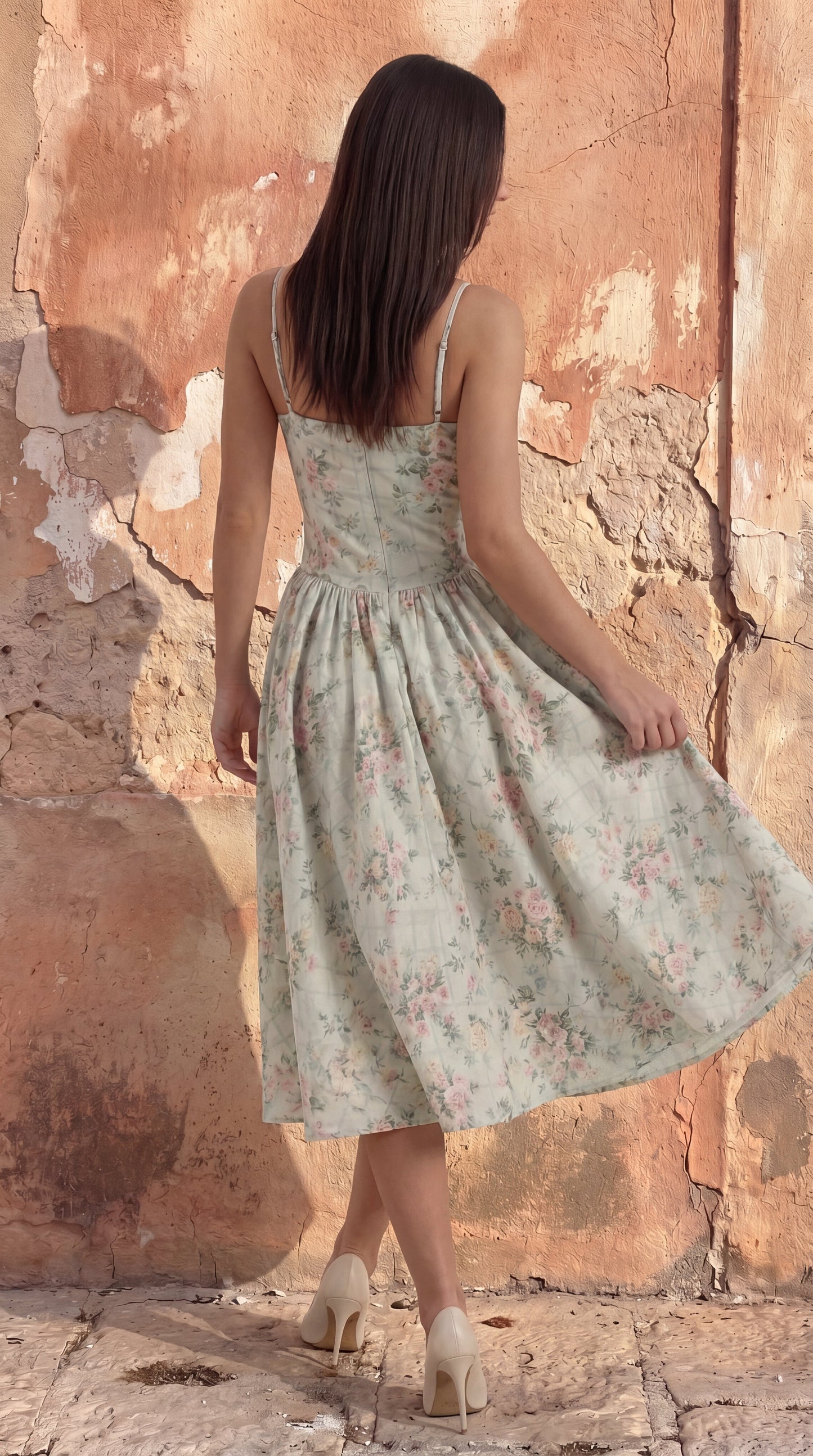 Vestido midi con corsé Odette