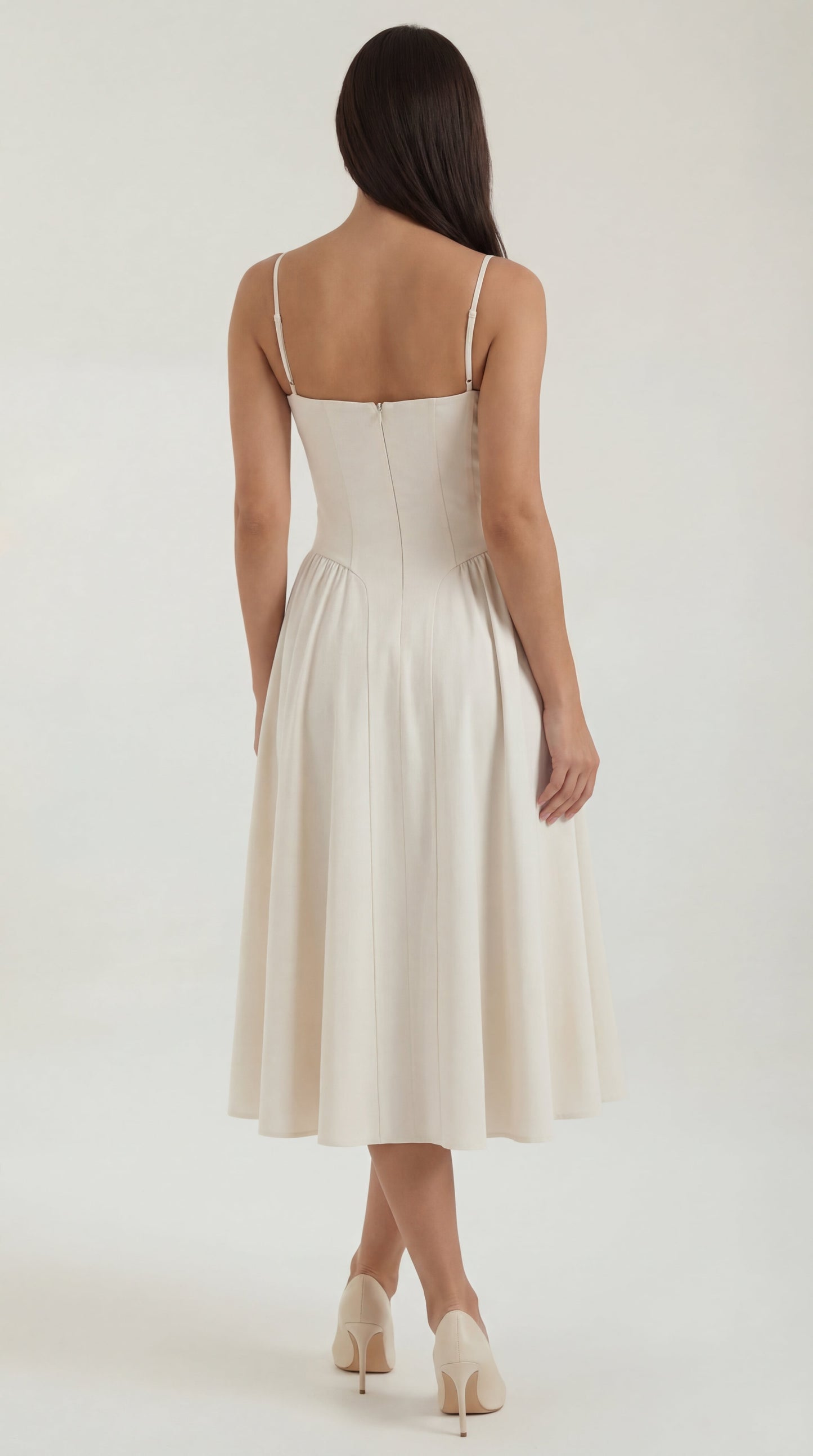 Vestido midi con corsé Odette