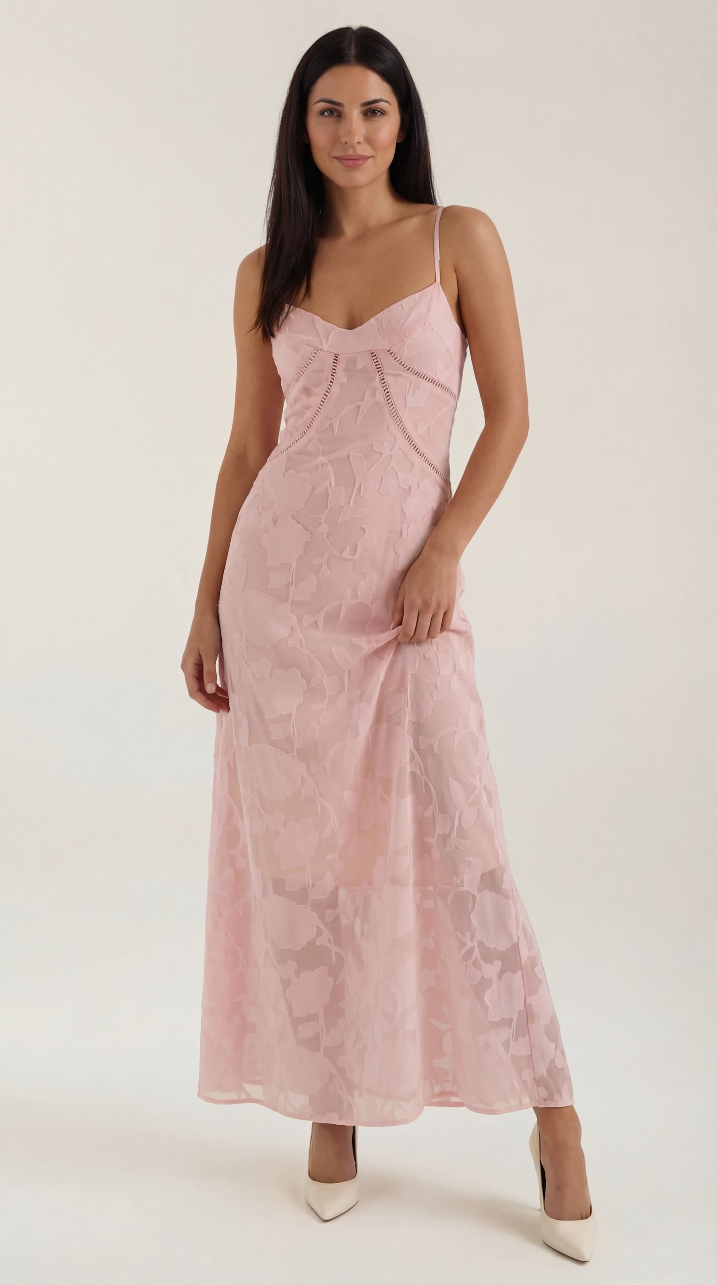 Vestido largo de encaje Arabelle