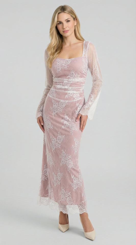 Vestido largo de encaje Nerissa