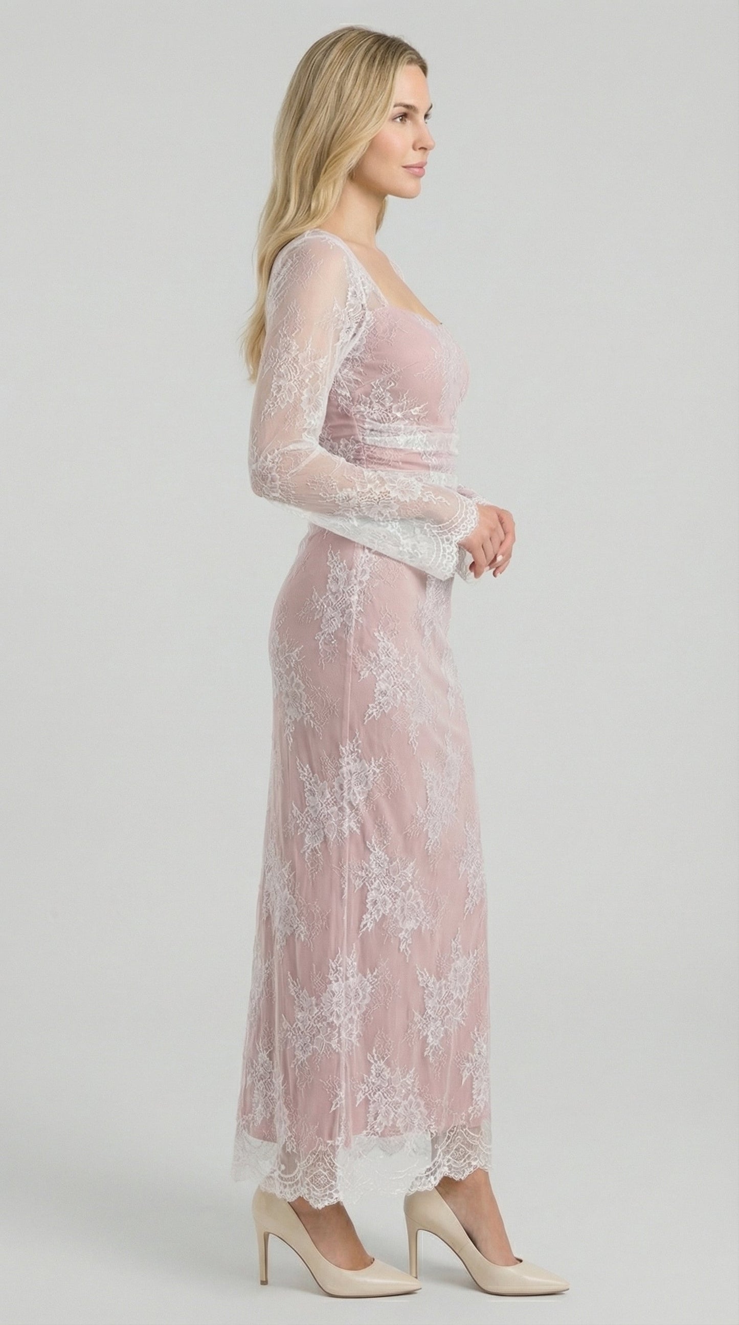 Vestido largo de encaje Nerissa