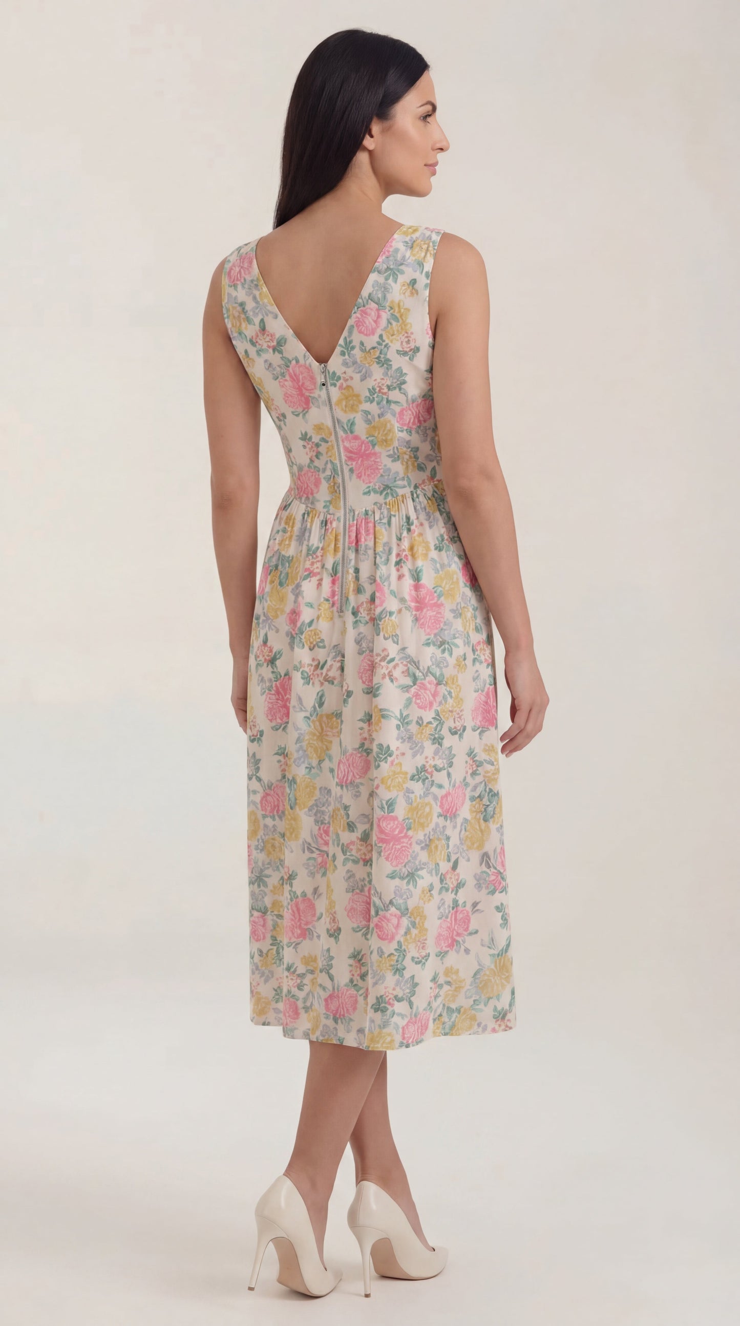 Vestido midi con escote en V Cassiopeia