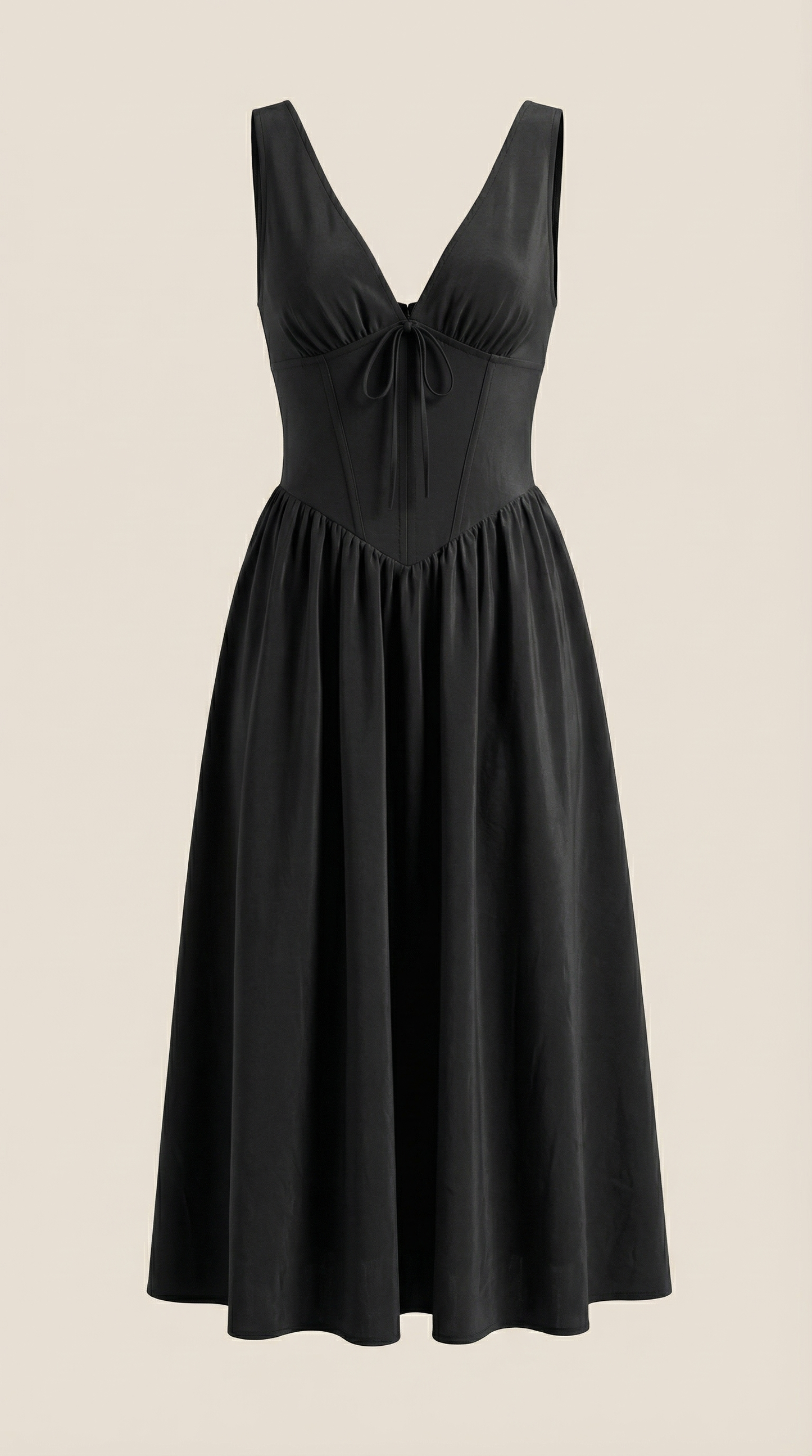 Vestido midi con escote en V Cassiopeia