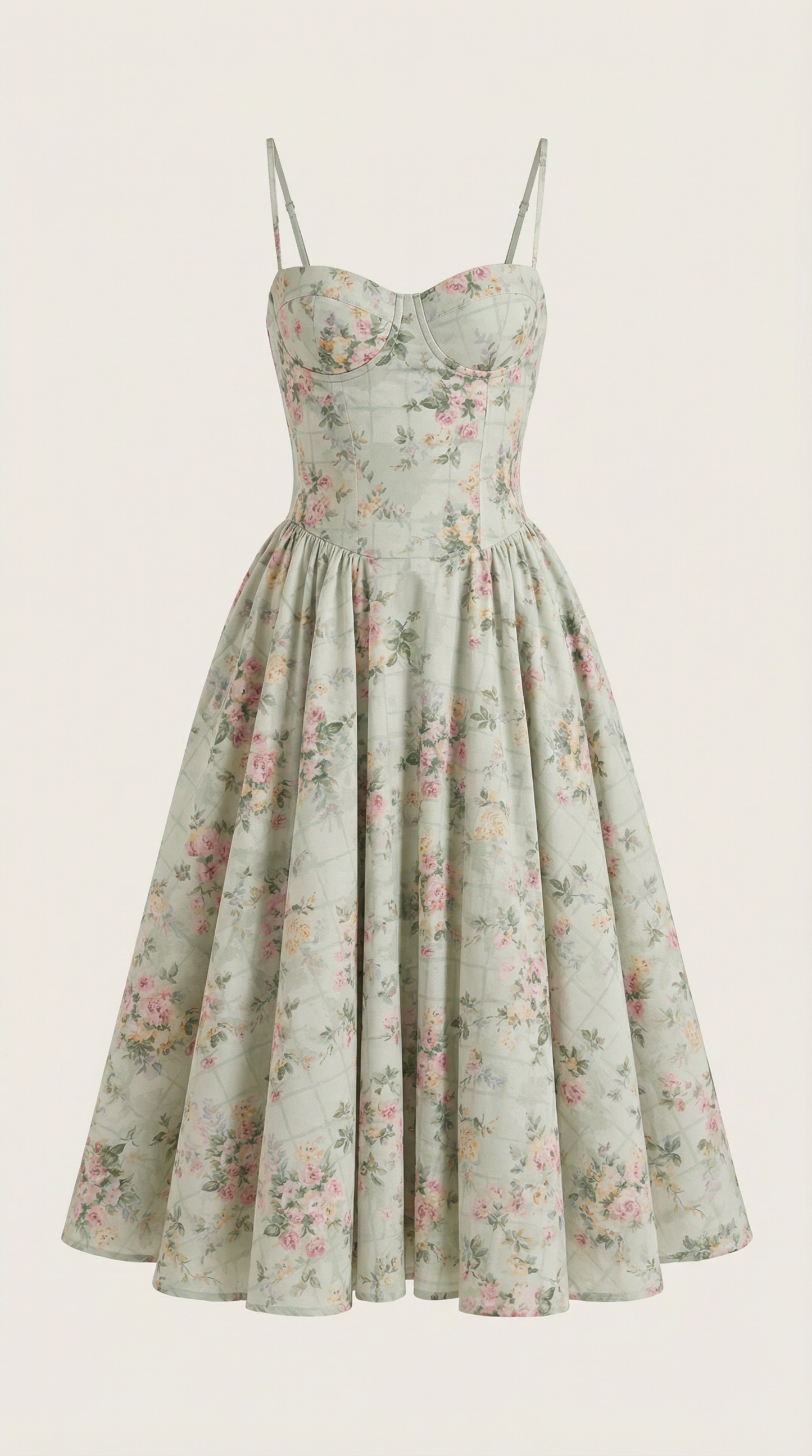 Vestido midi con corsé Odette