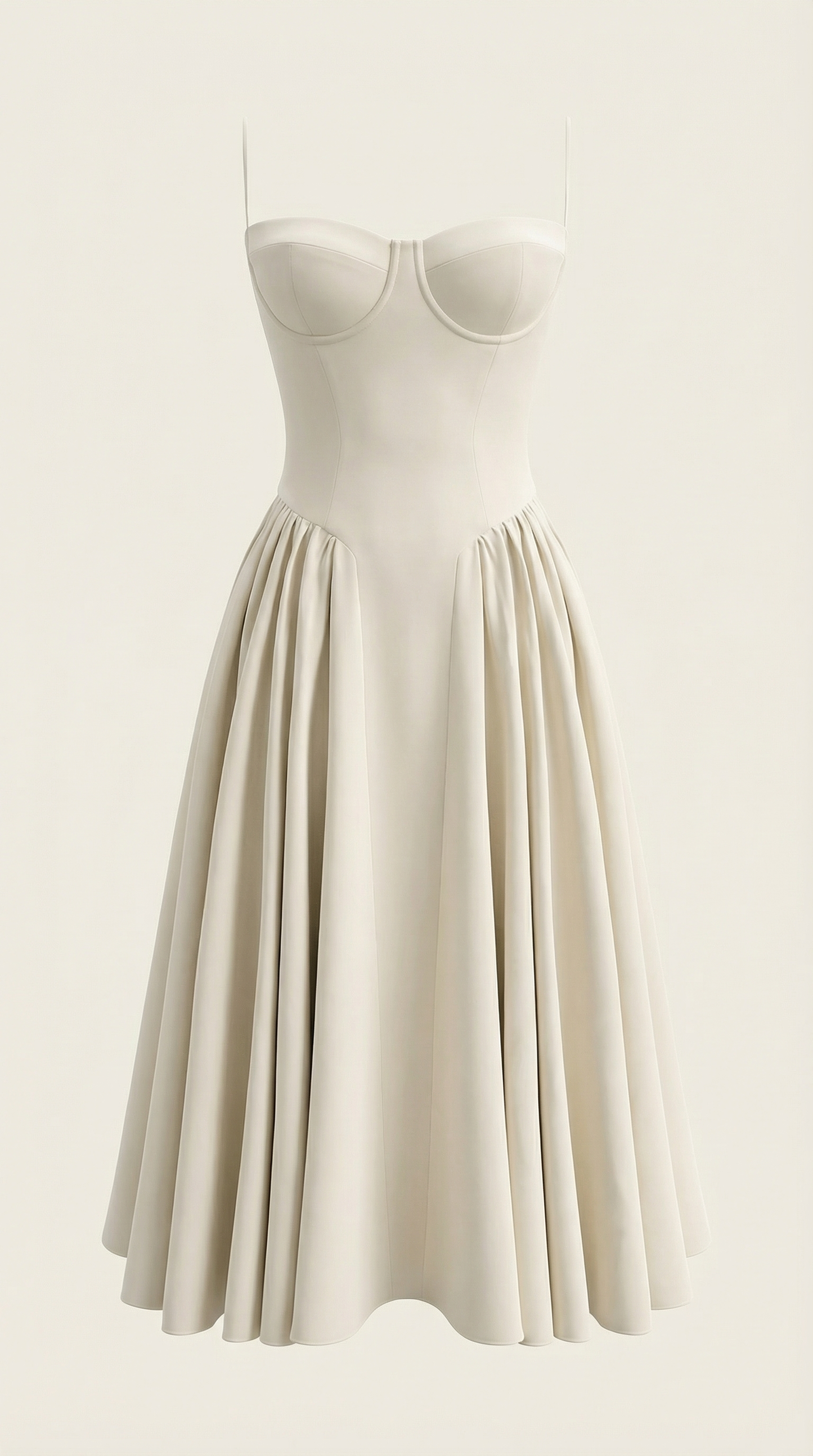 Vestido midi con corsé Odette